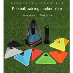 PE equipamentos esportivos para futebol, logotipo placa campo marcação, triângulo buraco design, resistente ao desgaste, 18x4,5 cm, equipamento de futebol - Image 2