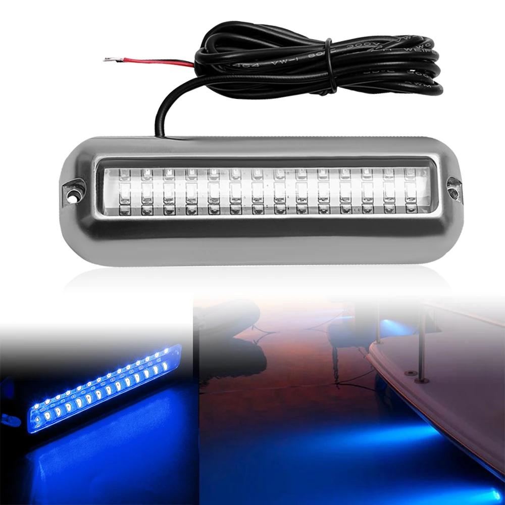 Waterproof Marine Boat LED Light, Aço Inoxidável, Pontão Subaquático, Lâmpada Transom, Yacht Cabin, Deck, Luzes Traseiras Acessórios, 42 LED - Image 1