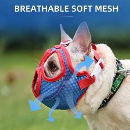 Focinho ajustável para cães de estimação, buldogue francês, máscara bucal respirável para parar de latir, suprimentos para evitar mordidas - Image 5