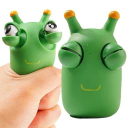Engraçado Eyeball Burst Squeeze Toy, Green Eye Caterpillar Pinch Toys, Stress Fidget Toy, Brinquedo de Descompressão Criativo para Adultos e Crianças, 4pcs - Image 2