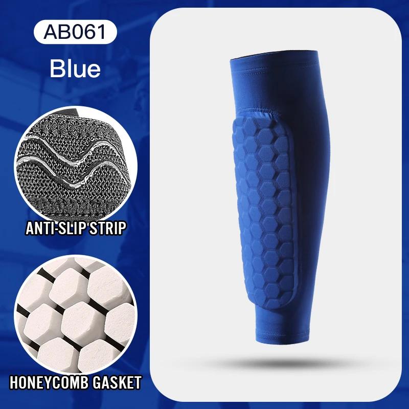Futebol caneleira meias mangas com espuma, bezerro compressão manga, honeycomb almofadas, esportes legging, equipamento de futebol, 1pc - Image 1