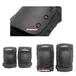 Profissional Engrossar Joelho Guarda, Protetor de Cotovelo, Preto Brace Pad, Ski Snowboard, Patinação, S, M, L, 2pcs - Image 3