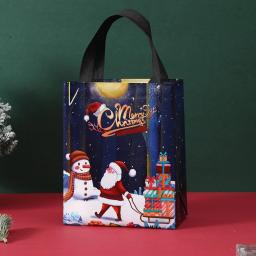 Sacos de presente de Natal com alças, sacolas pequenas sacolas de compras reutilizáveis, Papai Noel Meias Treat Bag, 2025 - Image 3