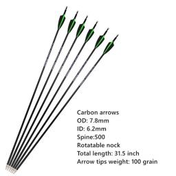 Arco e flechas recurvas para tiro com arco, 30 a 50lbs conjunto de lojas para arco da mão direita de adulto com 6 peças de flechas de carbono, acessórios de caça - Image 6