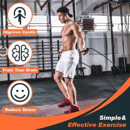 Fluxo Exercício Corda para Fitness, Trança Dupla, Comprimento Ajustável, Cordas de Salto, Home Gym Workout, Homens e Mulheres - Image 2