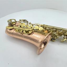 Saxofone Tenor Flat com Case, Bronze Fósforo, Laca Dourada, Instrumento Musical, Tocando, Alta Qualidade - Image 4