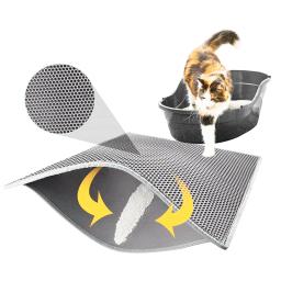 Dupla camada EVA Pet Litter Mat, Filtro de caixa Pet Litter, Cat Scratch Mat, Suprimentos cinza, 45x60cm - Image 2