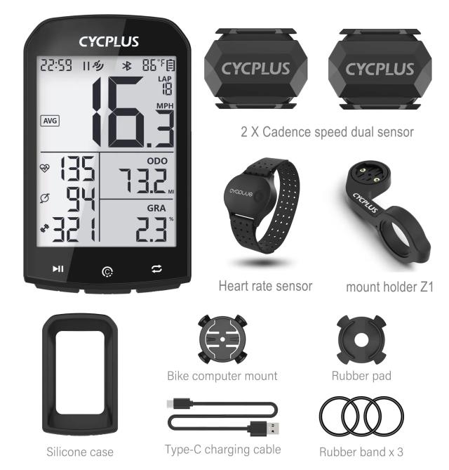 Cycplus GPS para Ciclismo: Computador Sem Fio com Odômetro, Velocímetro e Sensor de Frequência Cardíaca para Bicicletas