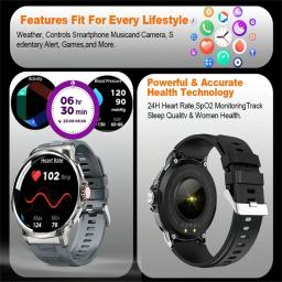 Relógio Inteligente de Chamada Bluetooth para Homens, Rastreador de Fitness Esportivo, Monitor Cardíaco, Smartwatch para Xiaomi Android, 1.85 "HD, 710mAh, Novo, 2024 - Image 4