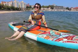 Inflável stand up paddle board, skate com aletas removíveis, surf e surf - Image 5