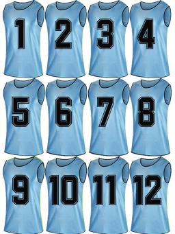 12 pçs numerado futebol prática jerseys scrimmage coletes esportes pinnies treinamento da equipe babadores para adlut crianças - Image 4