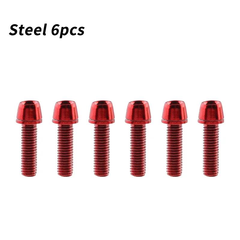 Muqzi 6 peças parafusos de haste m5x17mm parafuso de haste de guidão de bicicleta com arruela mtb parafuso riser de haste de bicicleta de estrada - Image 1