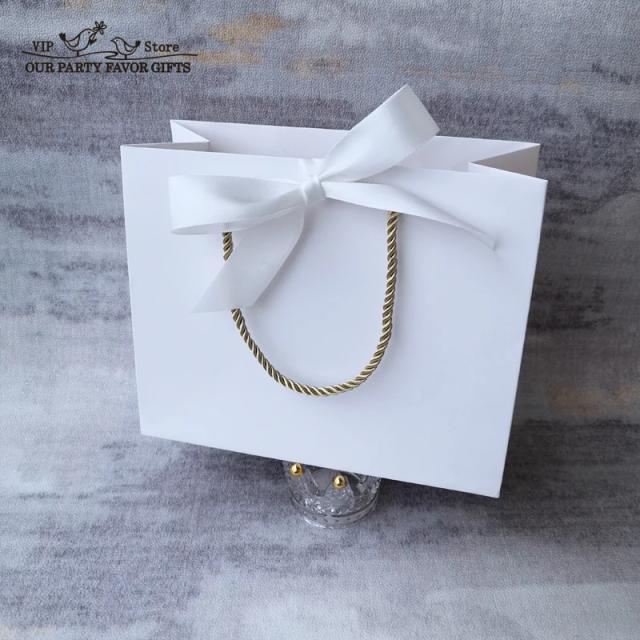 Saco de Papel Kraft com Alça para Presentes - Embalagem Ideais para Fiestas de Aniversário, Feriados e Lembranças de Casamento