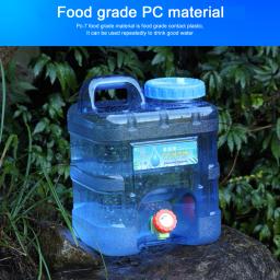 Portátil Camping Water Container, tanques de água pura, produto comestível, de grande capacidade com torneira, suprimentos ao ar livre, 7.5 L, 10 L, 15L - Image 1