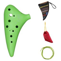 Profissional Alto C Cerâmica Ocarina Instrumento Musical com Bolsa Protetora, Acessórios De Música, 12 Tons - Image 4