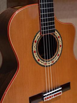 NATASHA-Guitarra De Madeira Rosa, Madeira Maciça, Corda De Nylon, Freeboost, FC7, 41" - Image 2