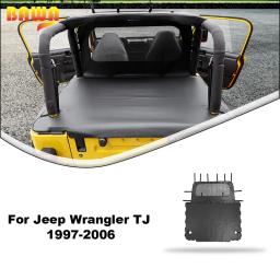 Bawa couro tronco do carro pet esteira isolamento net capa para jeep wrangler tj 1997-2006 acessórios de proteção interior do carro - Image 1