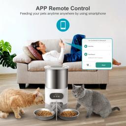 Tuya-Pet Alimentador com Smart App, Dispensador de Alimentos, Adequado para Cães e Gatos de Pequeno e Médio Porte, Telefone Móvel, Alimentação Remota - Image 5