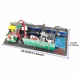 Digital Bluetooth HiFi Amplificador Board, Suporte Speaker, Microfone, Guitarra, Controle Remoto, 8-15 ", 12V, 220V, 400W - Image 5