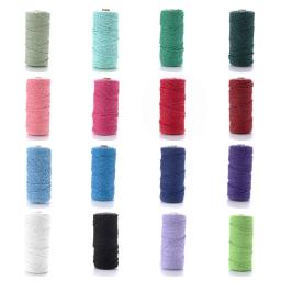 Iyoe 20m 3mm cabo de algodão multicolorido fio tecido corda para diy artesanato tapeçaria saco decoração para casa acessórios artesanais (não 1 rolo) - Image 6