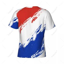 Camisa do futebol com nome personalizado para homens e mulheres, camisa apertada dos esportes na bandeira dos estados unidos - Image 2