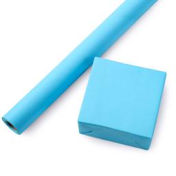 Rolo de papel Kraft para embrulho, artesanato transporte, azul, 30cm x 6m - Image 1