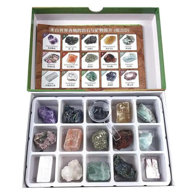 Cristal Natural para Crianças: Coleção de Pedras Minerais para Brincar e Aprender