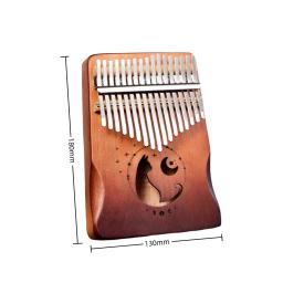 17 21 teclas kalimba polegar piano madeira maciça folheado teclado instrumento musical kalimba dedo piano presente de natal para amantes da música - Image 6