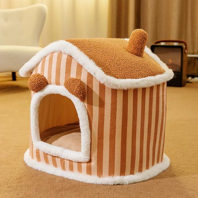 Casa Removível e Lavável para Cães e Gatos, Ideal para Todas as Estações e Raças de Pequeno e Médio Porte