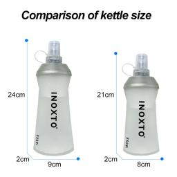 INOXTO-PEVA Garrafa de água para ciclismo e caminhadas, ao ar livre, mountain bike, esportes, bexiga macia, 250ml, 500ml - Image 2