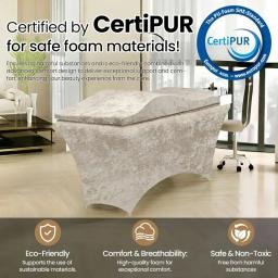 Topper de espuma para cama de cílios, colchão de espuma de alta densidade para mesa de massagem, almofada ergonômica curvada para salão de beleza - Image 3