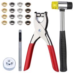 Lmdz 4mm 200 conjuntos scrapbook ilhó andhole punch ferramenta plies diy kit de ferramentas manuais couro artesanato roupas - Image 1