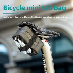 Offbondage mini saco de sela da bicicleta saco de assento ciclismo leve compacto mtb saco de armazenamento de estrada portátil saco de mão acessórios da bicicleta - Image 1