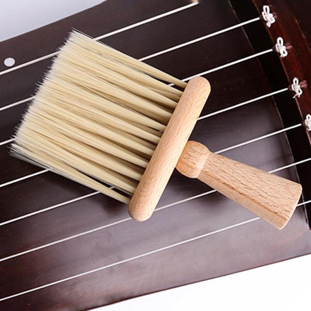 Limpeza Eficiente para Violinos: Escova de Madeira Handheld e Acessórios para Guzheng e Instrumentos de Cordas
