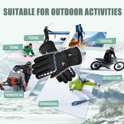 Luvas impermeáveis unisex de ciclismo, antiderrapante, esportes ao ar livre, esqui, luvas quentes para motocicletas, equipamento moto, acessórios de inverno - Image 6