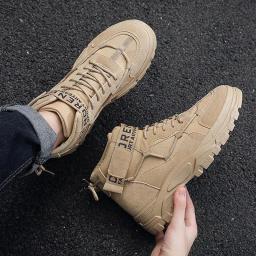 Botas de caminhada altas masculinas, antiderrapante, trekking ao ar livre, botas militares táticas, protetor de tornozelo, camping, escalada, ciclismo, sapatos de trabalho - Image 3