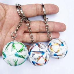 Jogo de futebol bola chaveiro simulação de couro do plutônio tridimensional pingente fã esportes presentes design competitivo comemoração - Image 2
