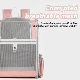 Dobrável Pet Transportadora Mochila com Tapete, Mochila Portátil Respirável, Apto para Até 5kg Cão e 7kg Gato - Image 6