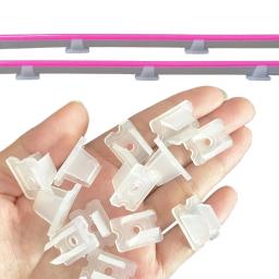 Flexível LED Strip Clips Conector, Fivela Suporte Plástico, Alta Qualidade, Luz Néon Acessórios, 6x12mm, 8x16mm, 2835 - Image 1