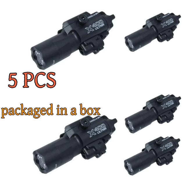 Ponteiro laser de lanterna de alta intensidade dois em um X400U: cabe em trilho de 20 mm, para armas de airsoft de brinquedo, caça, fósforos CS e jogos de guerra