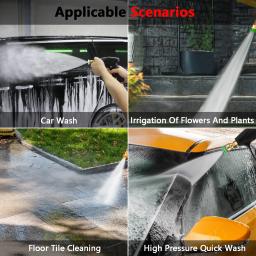 Alta Pressão Car Washer Gun Kit, Arma de Lavadora de Pressão Curta, Lidar com 5 Bicos - Image 6
