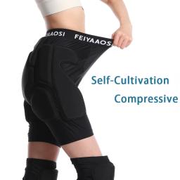 Snowboard de esqui ao ar livre patinação adulto joelho protetor terno com espessamento hip almofada magro encaixe calças hip equipamento proteção - Image 4