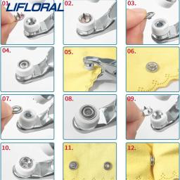 Metal Snaps Botões com Alicate Prendedor, Imprensa Tool Kit, Artesanato DIY, Roupas, Chapéus e Costura, 50 Pcs, 100 Pcs, 200Pcs - Image 4