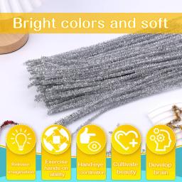 Fenrry 100 peças limpadores de cachimbo haste de chenille cor brilhante para limpadores de cachimbo diy artes artesanato decorações hastes de chenille - Image 3
