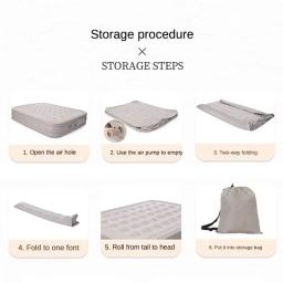 Colchão exterior auto inflável ultraleve, tapete de ar inflável único para dormir, bomba embutida, equipamento de viagem, acampamento - Image 6