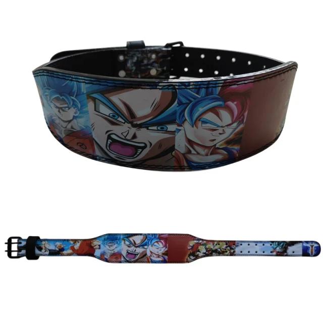 Cinto de Levantamento de Peso Anime Couro 10cm Suporte Lombar