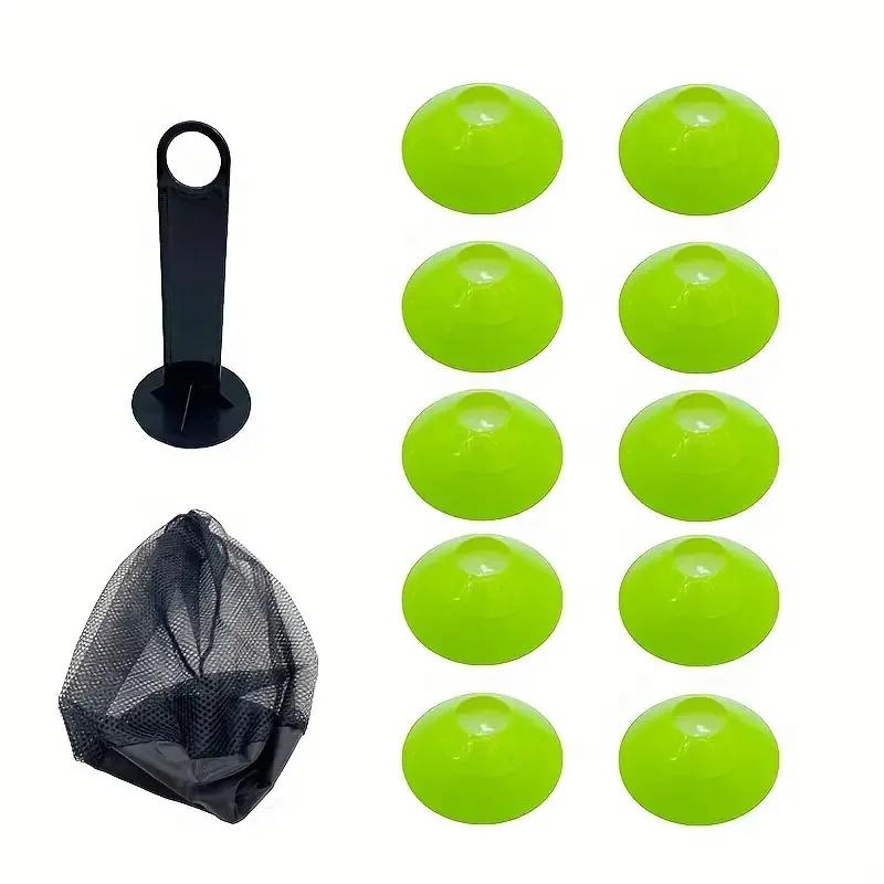 Equipamento De Treinamento De Futebol Disco, Marcador De Obstáculos De Estrada, Números De Sinais De Estacas, Almofada De Sinais, Borboleta, 10 Pcs - Image 1