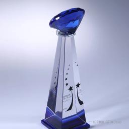 Personalizado colorido diamante cristal troféu, artesanato de vidro lembrança, eventos esportivos prêmios campeões, decoração para casa, 29cm, 1pc - Image 5