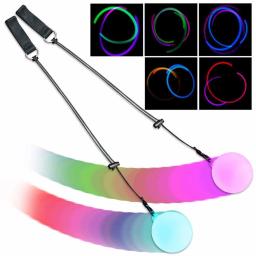 Colorido LED POI Jogado Bola, RGB Brilhando Adereços Mão, Desempenho De Palco, Bolas De Dança Do Ventre, Festa Festival Acessórios, 1 Pc - Image 3