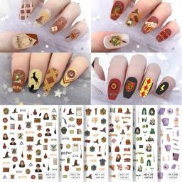 Harry Potter adesivo para crianças, Escola de Magia e Bruxaria de Hogwarts, adesivo para personagens kawaii, decoração para arte do prego, brinquedo - Image 1
